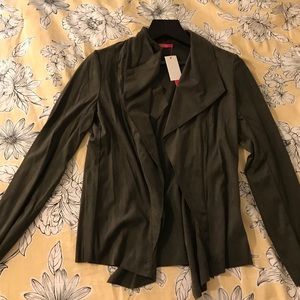 Suede green women’s blazer